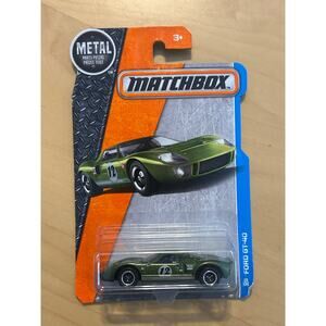 Matchbox Ford GT-40 Green Diecast Car New in Package Collectible